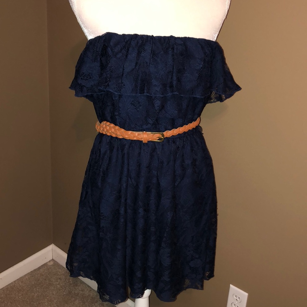 NWT - JUNIORS (Trixxi) Lace Dress - Picture 2 of 12